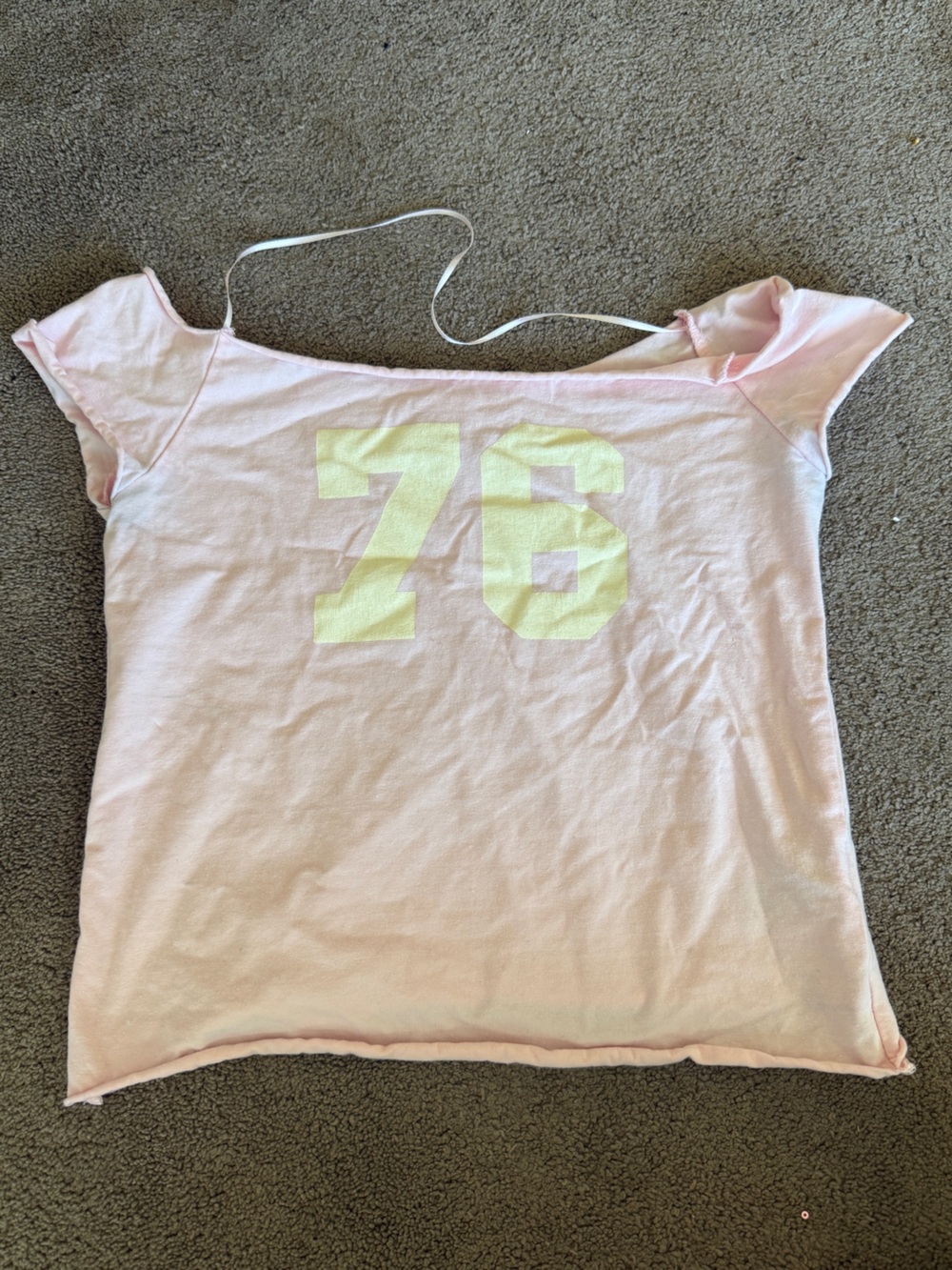 Edikted Pink Tank Top with White '76' Graphic